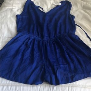 Ann Taylor Loft Blue Romper